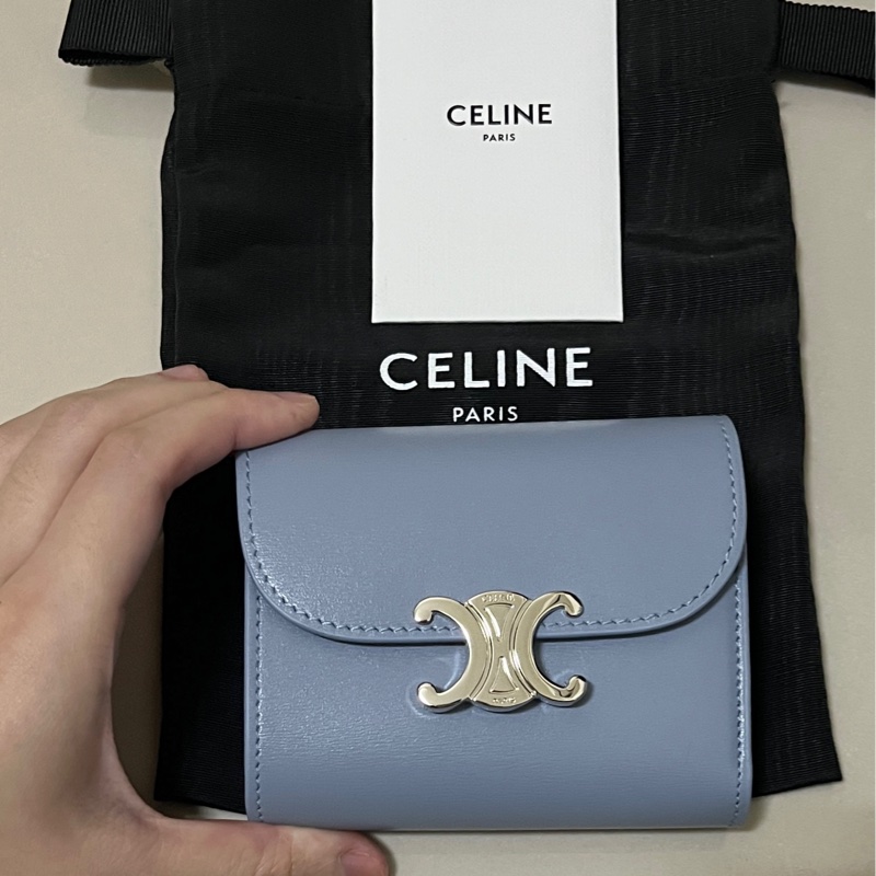 CELINE TRIOMPHE小號翻蓋錢包-10