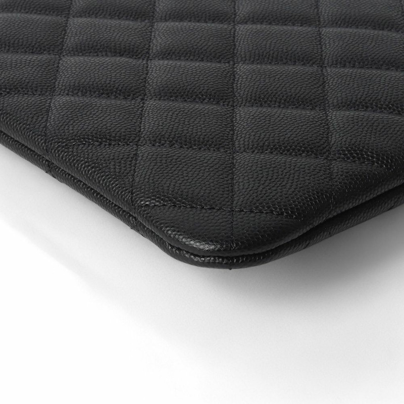 【包稅】CHANEL 魚子醬口袋手拿包 銀色 新款 中型/-4