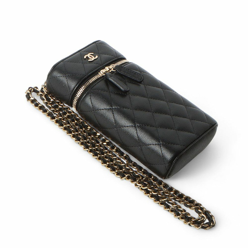 【包稅】CHANEL 魚子醬化妝手機支架斜背包/-2