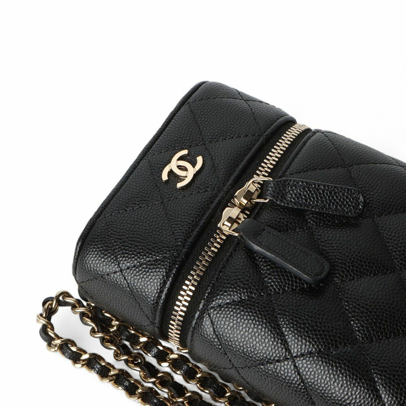 【包稅】CHANEL 魚子醬化妝手機支架斜背包/-3