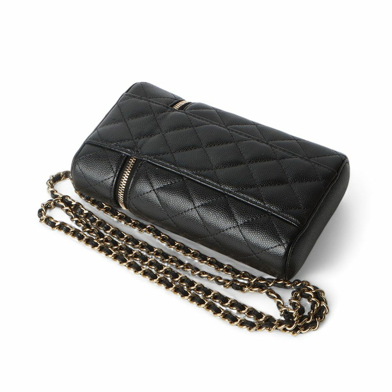 【包稅】CHANEL 魚子醬化妝手機支架斜背包/-4