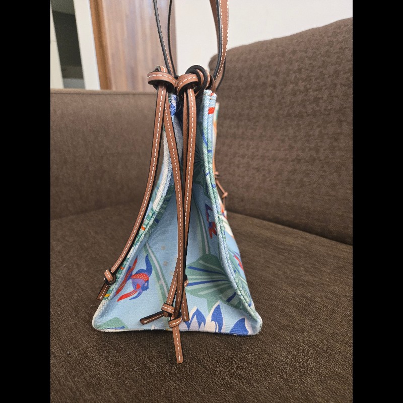 (近新閒置品)LOEWE帆布托特肩揹包-3