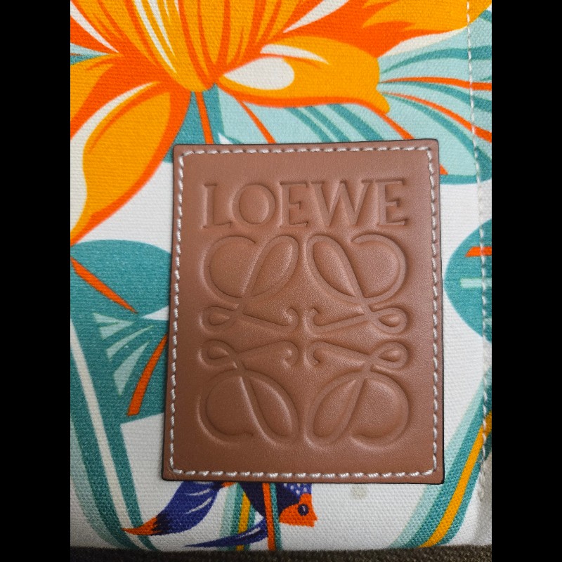 (近新閒置品)LOEWE帆布托特肩揹包-5