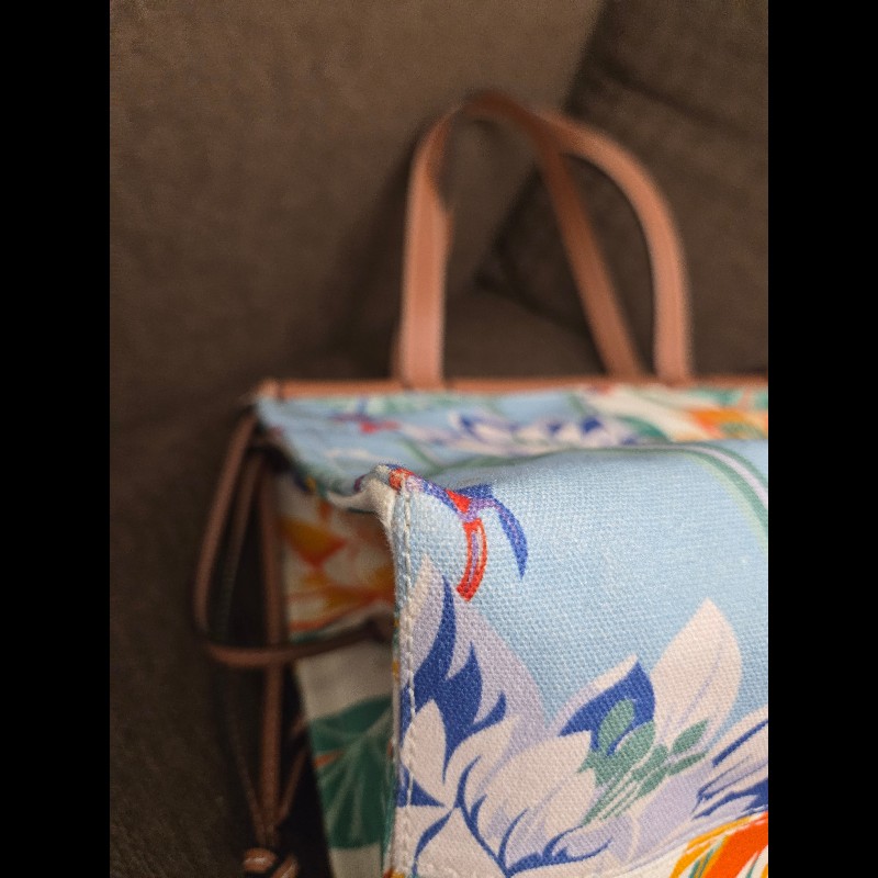 (近新閒置品)LOEWE帆布托特肩揹包-10