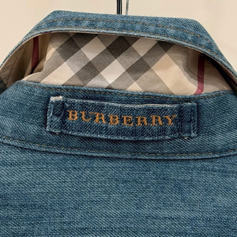 BURBERRY 倫敦 格紋扣環牛仔外套-2