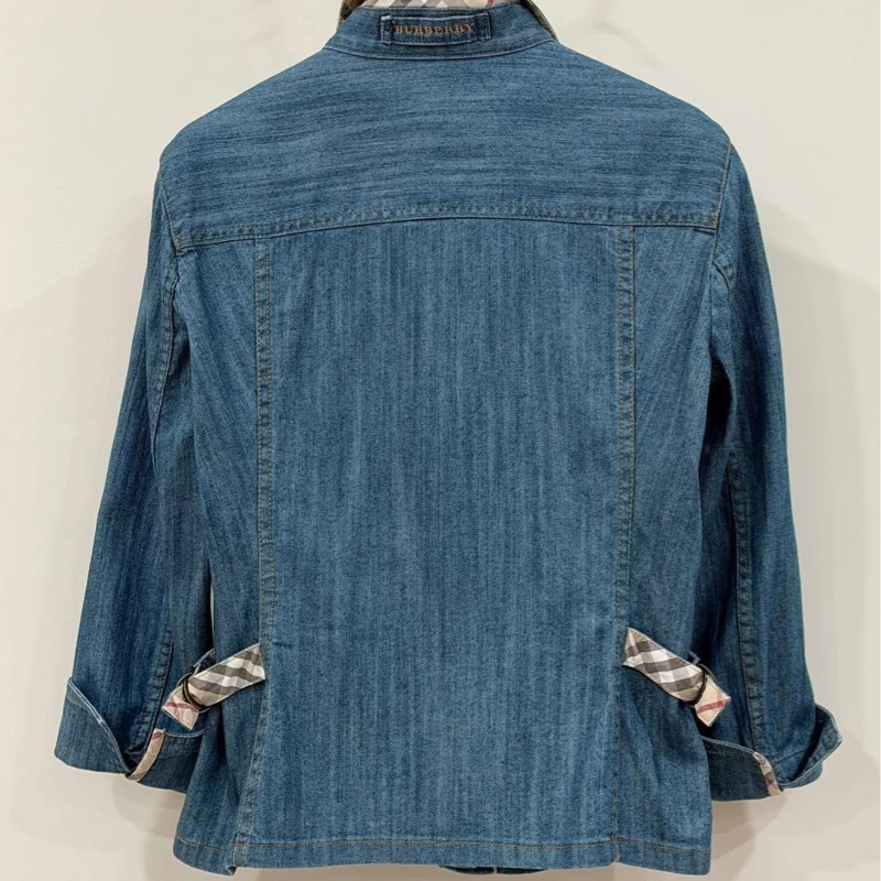 BURBERRY 倫敦 格紋扣環牛仔外套-2