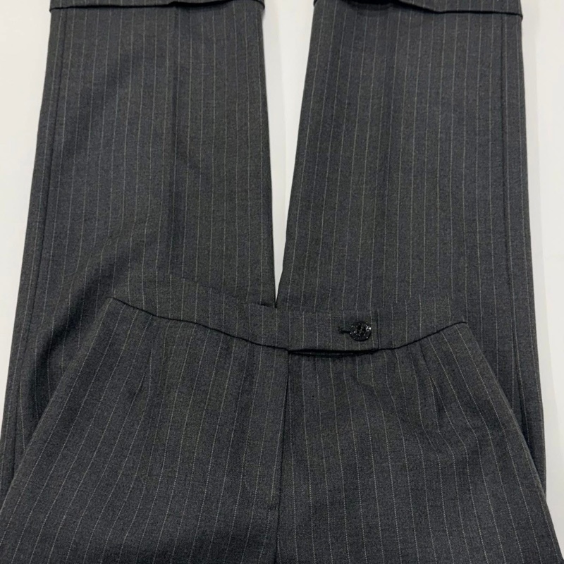BURBERRY 藍標 直條紋毛料西裝外套+長褲-5