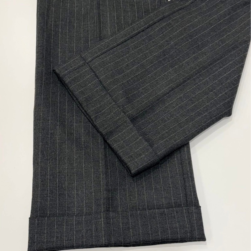 BURBERRY 藍標 直條紋毛料西裝外套+長褲-6
