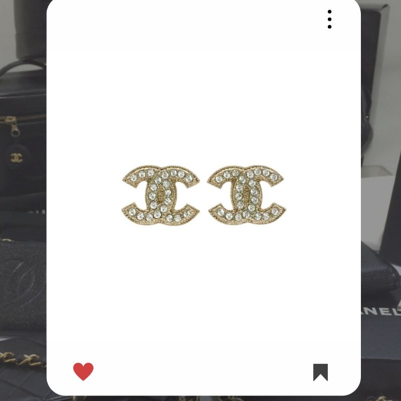 🛍️🎁 26 🔥 1月新品上架 新年💖 美品💖 香奈兒 Chanel CC 經典金色水鑽耳環 🔥 香奈兒熱賣款 香奈兒經典款 耳環 CHANEL EARRING-0