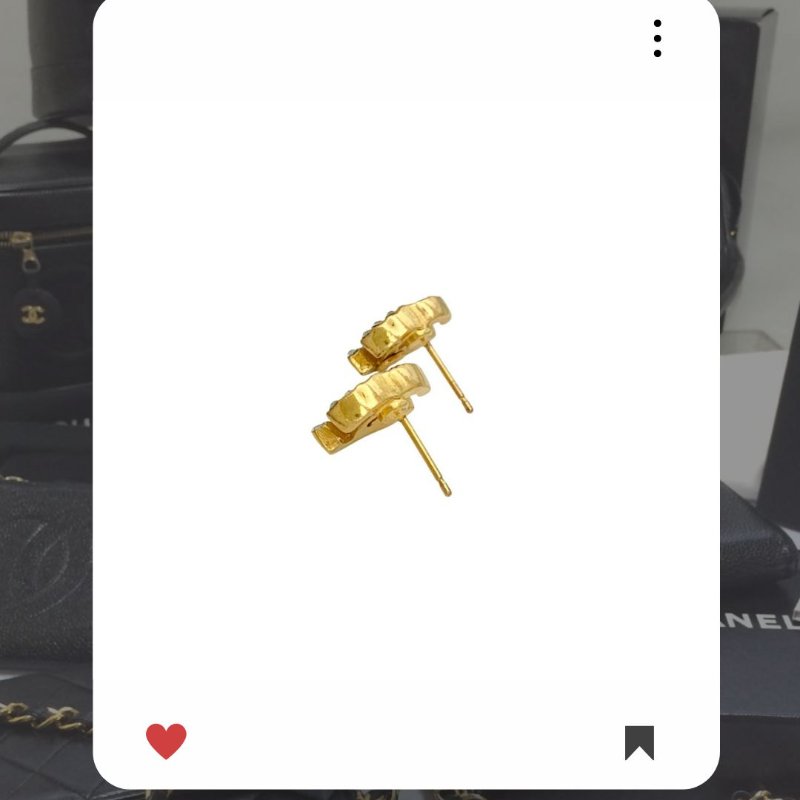 🛍️🎁 26 🔥 1月新品上架 新年💖 罕品💖 香奈兒 Chanel CC 經典金色水鑽耳環 🔥 香奈兒熱賣款 香奈兒經典款 耳環 CHANEL EARRING-1
