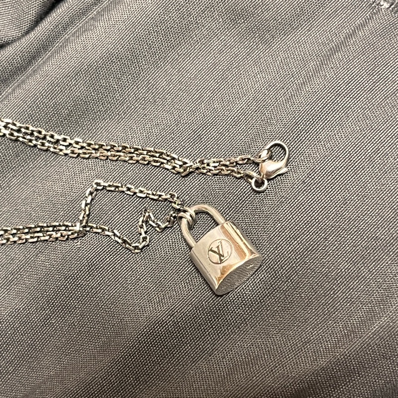 Louis Vuitton LV Silver Lockit🔒925 純銀項鏈 頸鏈-0
