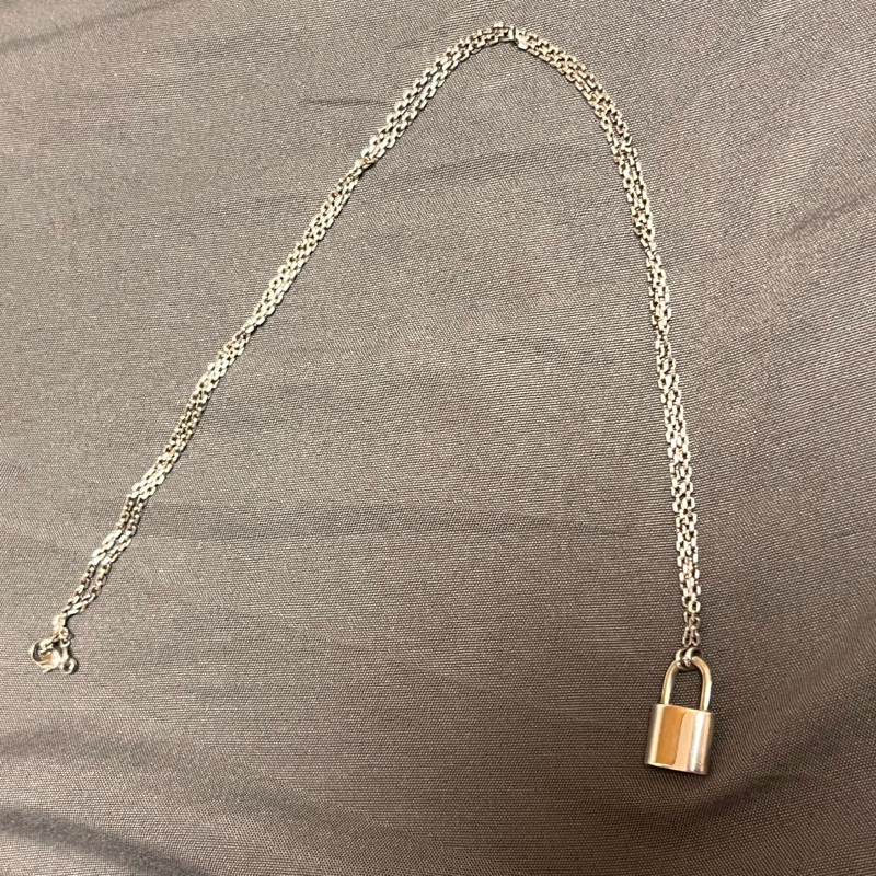 Louis Vuitton LV Silver Lockit🔒925 純銀項鏈 頸鏈-3