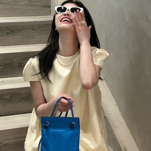 HERMES Aline海軍藍銀扣mini肩背斜背包19*23*1 98新配件盒子塵袋