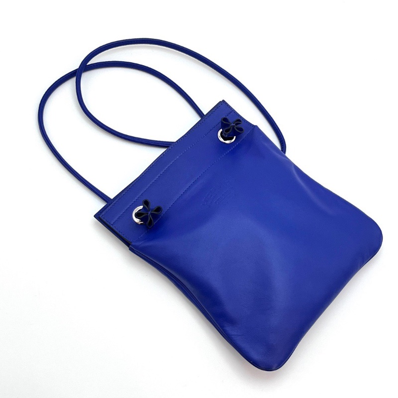 HERMES Aline海軍藍銀扣mini肩背斜背包19*23*1 98新配件盒子塵袋-3