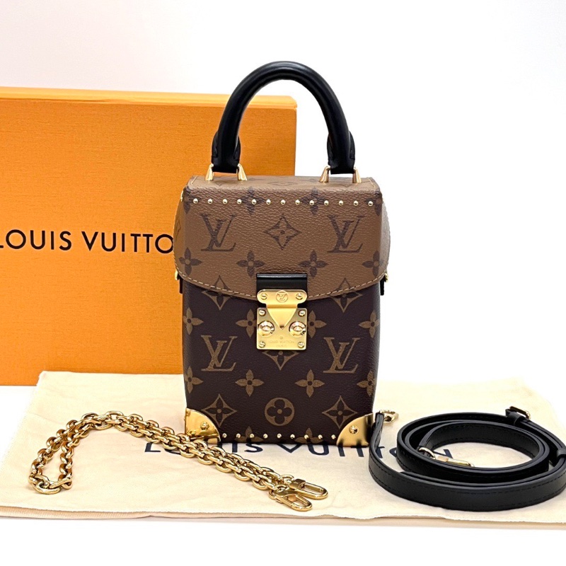 LV 老花Camerabox肩背斜背手提相機包芯片款17*12.5*6 98新配件盒子塵袋-1