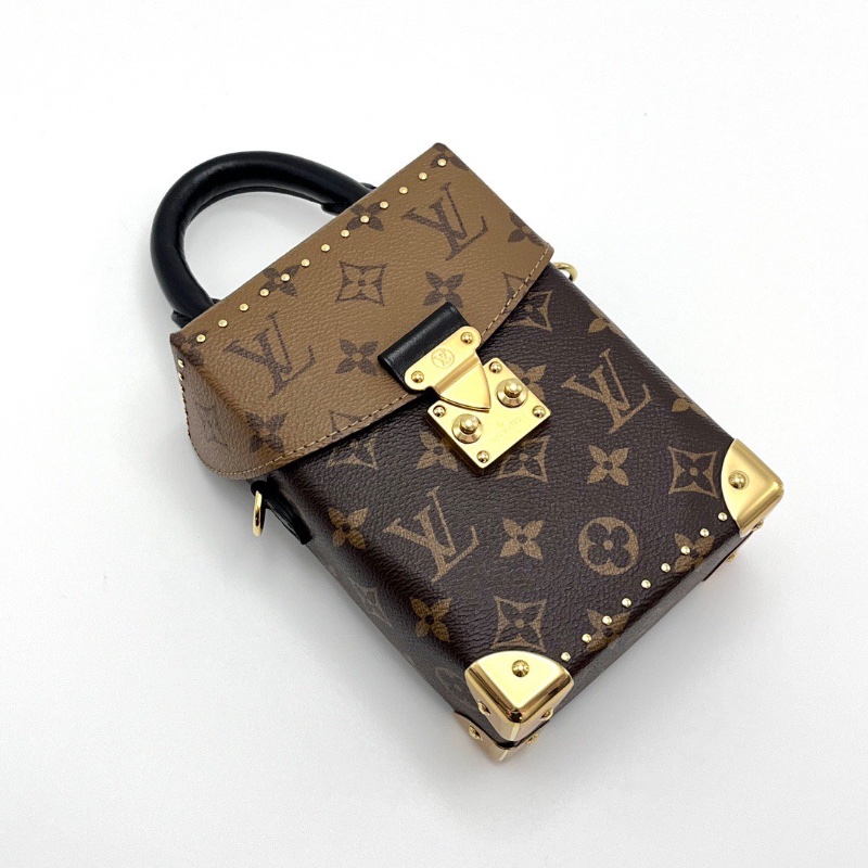 LV 老花Camerabox肩背斜背手提相機包芯片款17*12.5*6 98新配件盒子塵袋-5