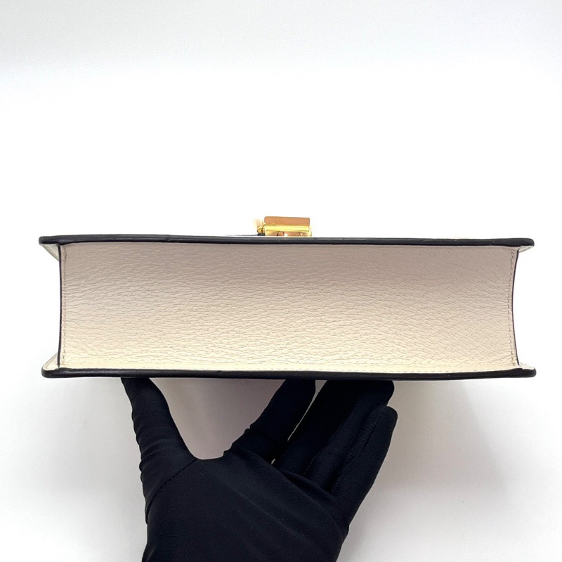 GUCCI 白金燙金小蜜蜂星星肩背斜背包26*17*8 98新配件盒子塵袋-4