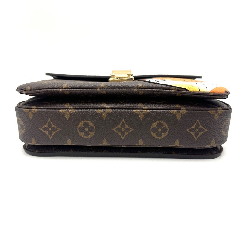 LV孫一鈿聯名款Pochette Metis獵豹圖案老花手提郵差包芯片款 25*19*7 99新配件塵袋吊牌-4