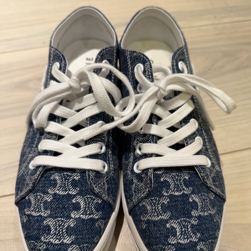 🌟Celine 經典凱旋門logo牛仔板鞋 休閒鞋-2