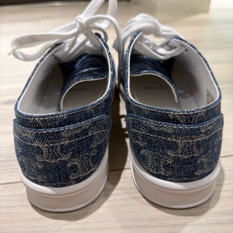 🌟Celine 經典凱旋門logo牛仔板鞋 休閒鞋-6