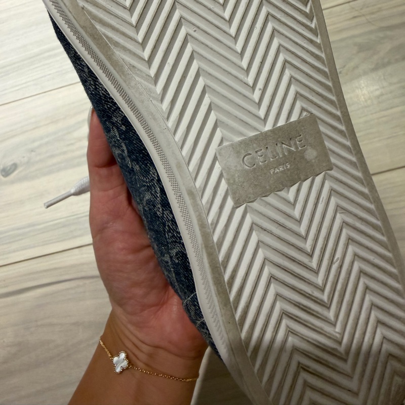 🌟Celine 經典凱旋門logo牛仔板鞋 休閒鞋-9