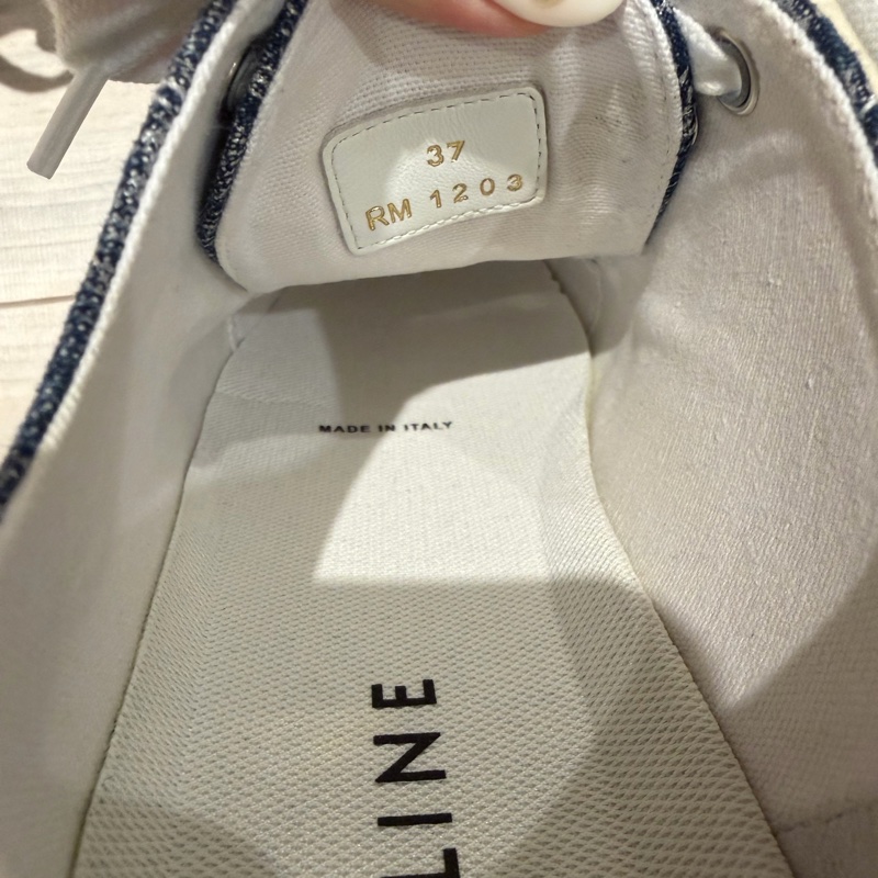 🌟Celine 經典凱旋門logo牛仔板鞋 休閒鞋-10