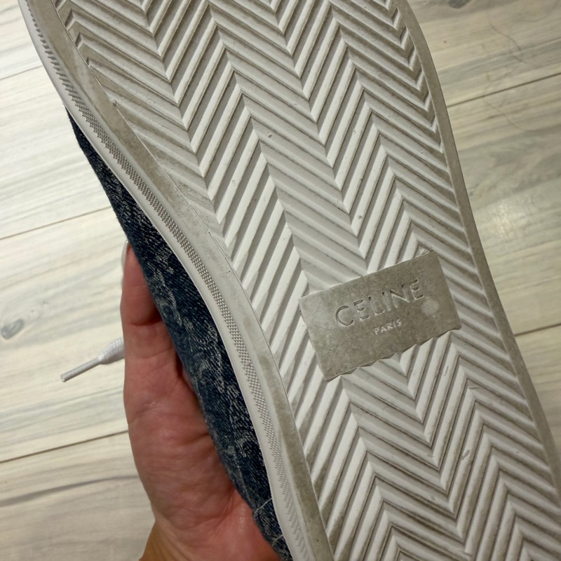 🌟Celine 經典凱旋門logo牛仔板鞋 休閒鞋-11