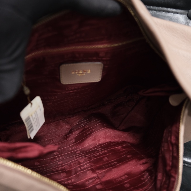 Loewe Leather Shoulder Bag 羅意威中古鎖頭Hobo bag 和尚包-16