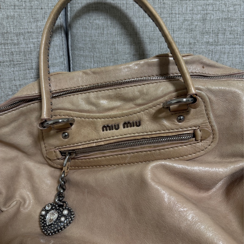 Miumiu水鑽愛心卯釘兩用包💖-11