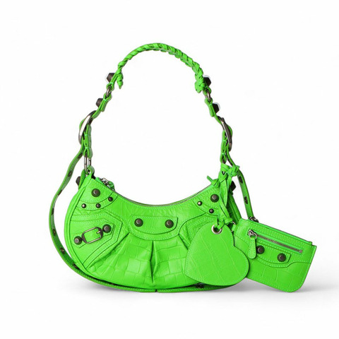 BALENCIAGA Le Cagole XS 鱷魚皮單肩包 671309