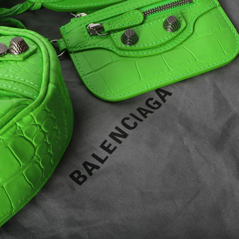 【包稅】BALENCIAGA Le Cagole XS 鱷魚皮單肩包 671309-6