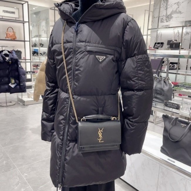 🎊新年特賣🧧Saint Laurent 533026 YSL 光滑小牛皮 Sunset WOC包 -黑色金鍊-1