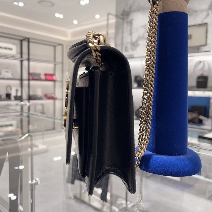 🎊新年特賣🧧Saint Laurent 533026 YSL 光滑小牛皮 Sunset WOC包 -黑色金鍊-6