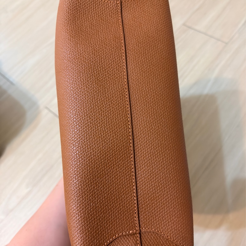 LONGCHAMP ROSEAU系列竹節卵石紋牛皮單肩包🔥粽色-9