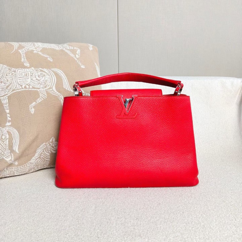 LVcapucines手提斜背包大號36*22*14  98新配件塵袋購證-1