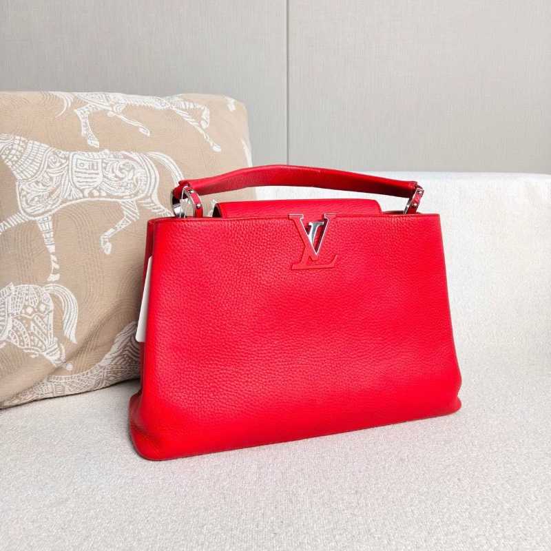 LVcapucines手提斜背包大號36*22*14  98新配件塵袋購證-5