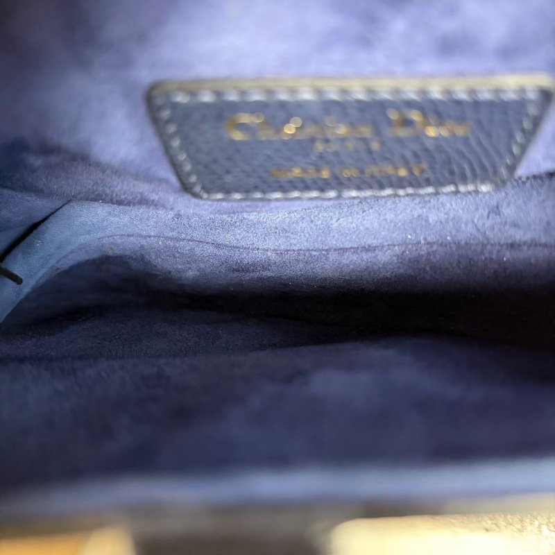 Dior 深藍色馬鞍肩背斜背包 小號 19*15*4 99新配件保卡盒子購證-2