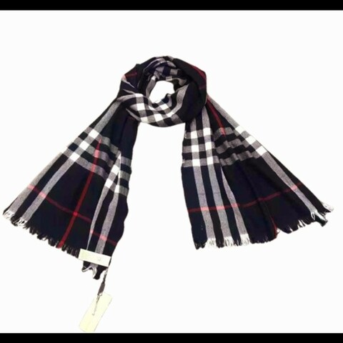 【新品】 Burberry Cashmere 羊毛格紋圍巾 scarf