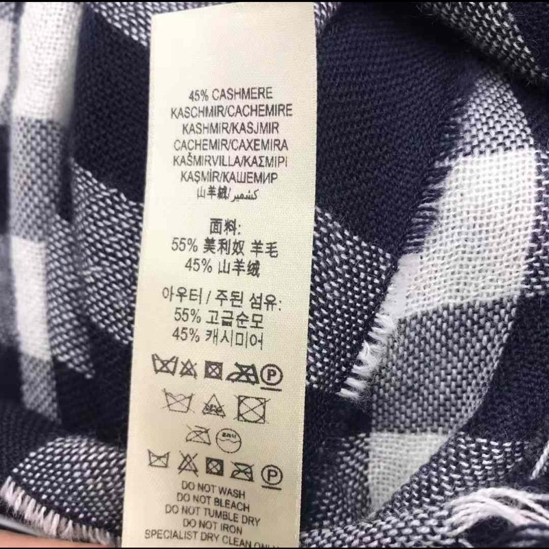 【新品】 Burberry Cashmere 羊毛格紋圍巾 scarf-4