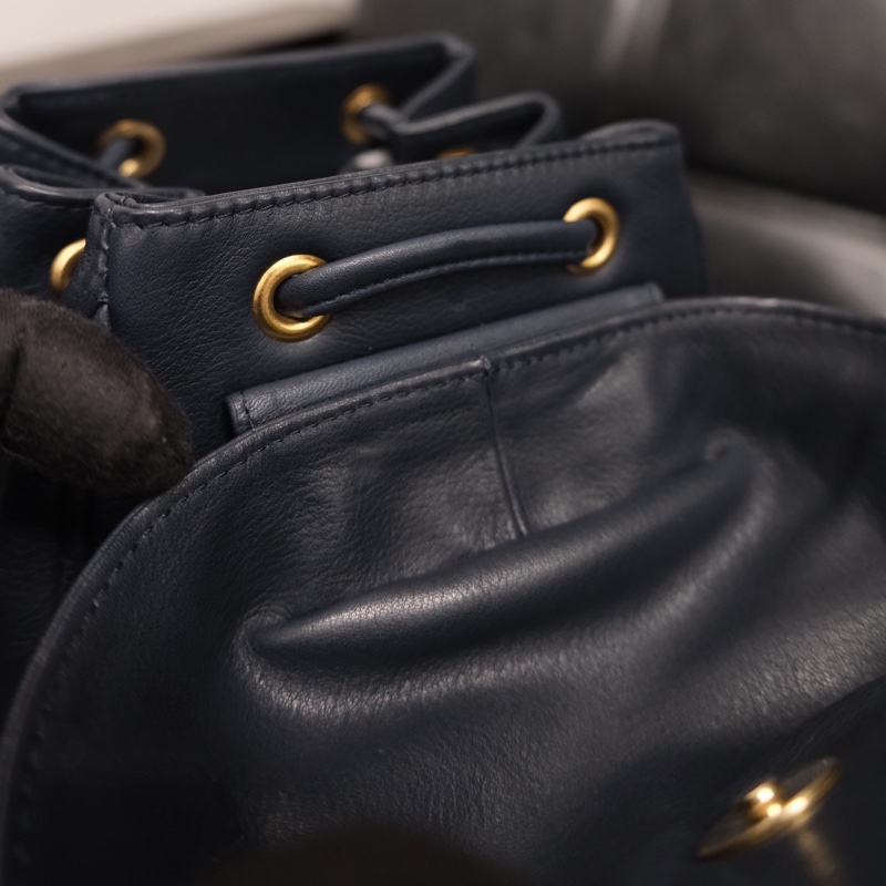 Dior CD Leather Backpack 迪奧中古金蛋書包/背包-13