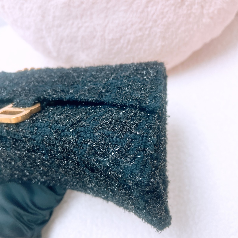 Balenciaga crush 小號黑色毛呢-4