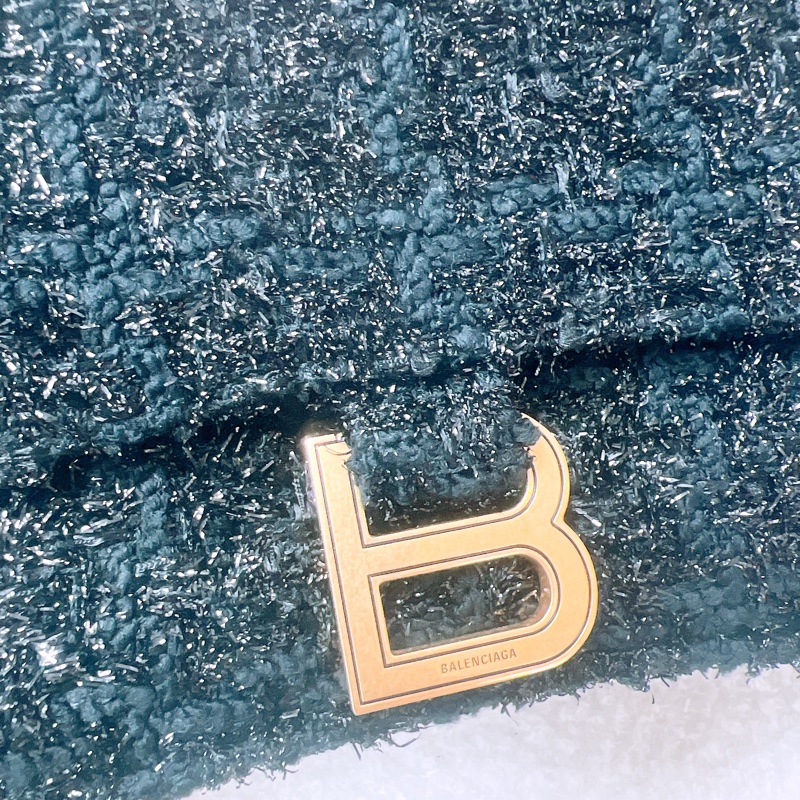 Balenciaga crush 小號黑色毛呢-5