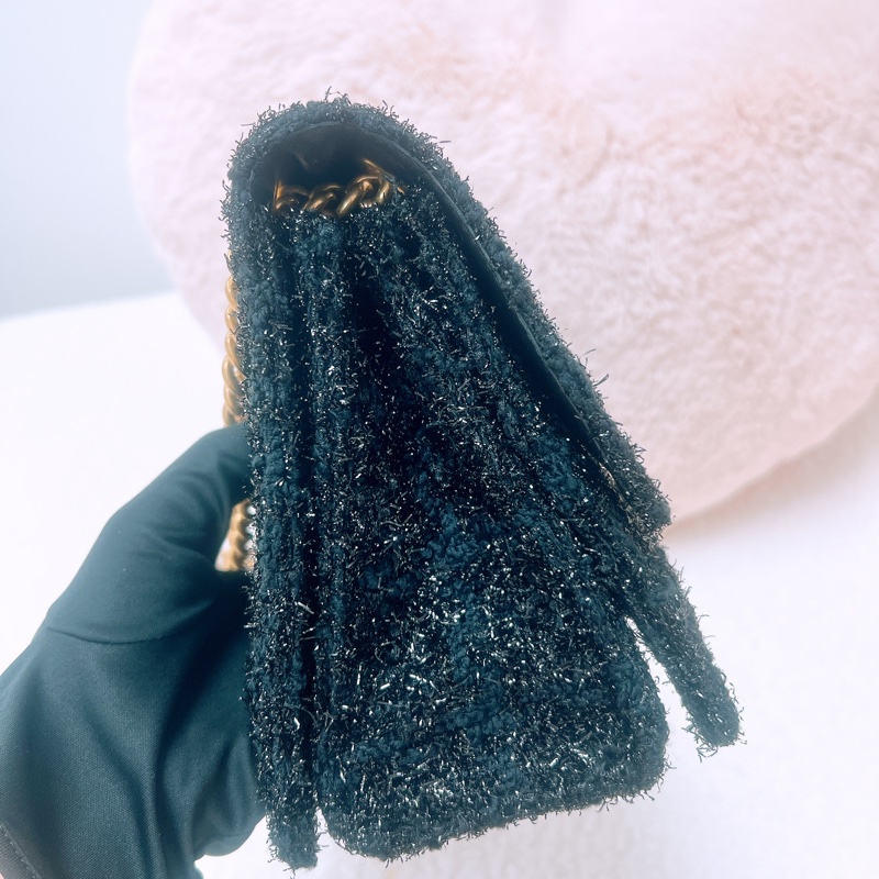 Balenciaga crush 小號黑色毛呢-6