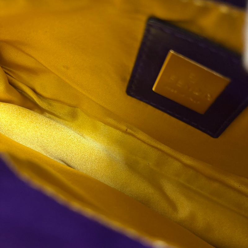 Fendi 深紫麂皮絲絨星空扣法棍 20*12 98新配件塵袋-2