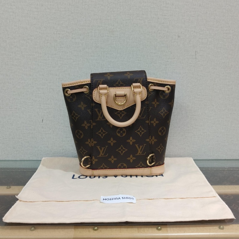 LV老花mini後背包芯片款 25*24*12 全新閒置配件盒子塵袋-5