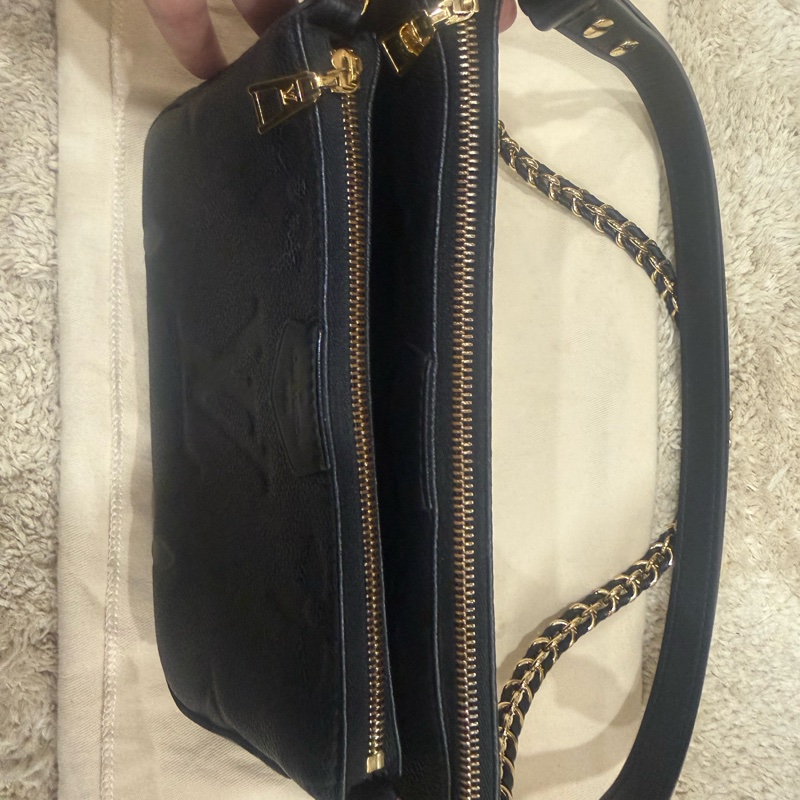 Louis Vuitton 黑色皮革multi pouchette包-2