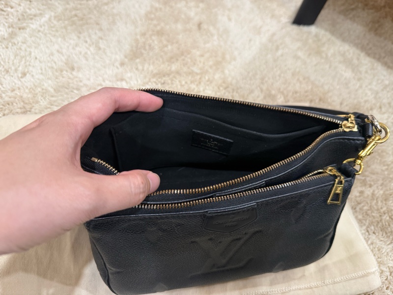 Louis Vuitton 黑色皮革multi pouchette包-3