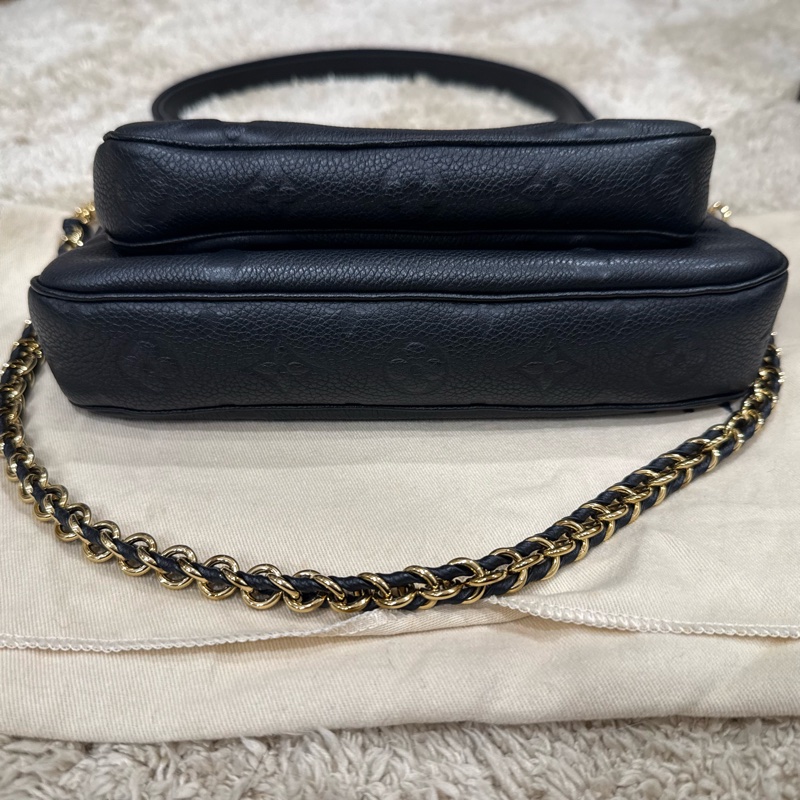 Louis Vuitton 黑色皮革multi pouchette包-7