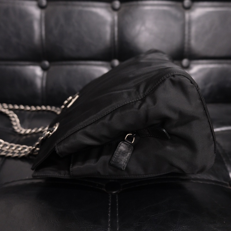 Prada Nylon Vintage Chain Bag 25 普拉特黑色中古尼龍降落傘/單肩包-5