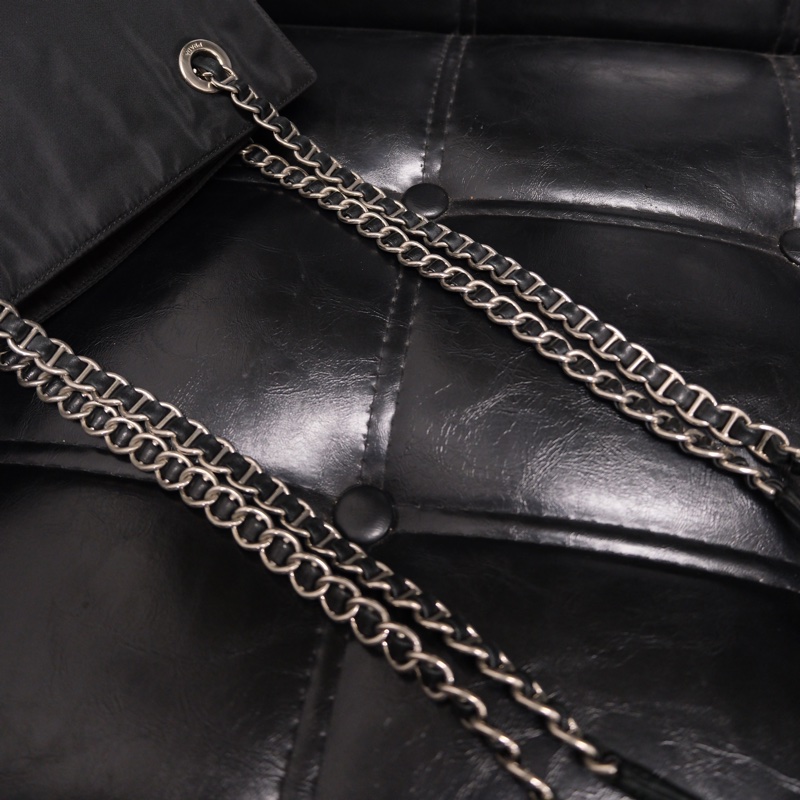 Prada Nylon Vintage Chain Bag 25 普拉特黑色中古尼龍降落傘/單肩包-7